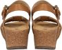 Geox Elegante Enkelband Sleehak Sandalen Brown Dames - Thumbnail 4