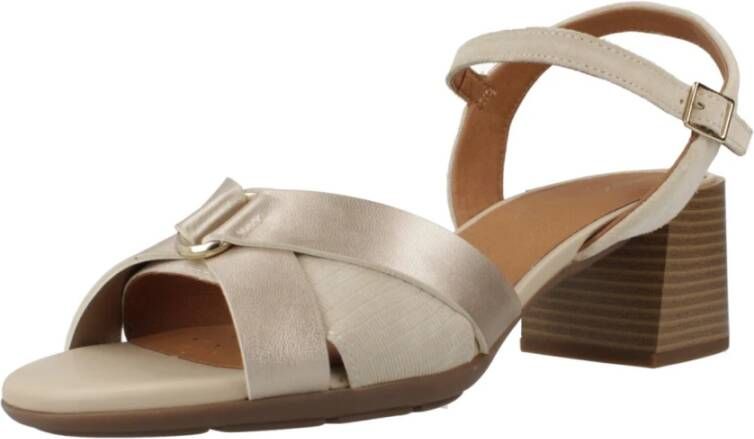 Geox Elegante High Heel Sandalen voor Vrouwen Beige Dames