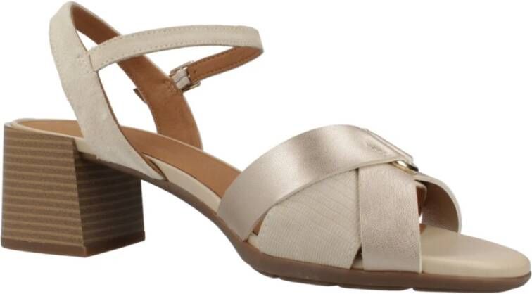 Geox Elegante High Heel Sandalen voor Vrouwen Beige Dames