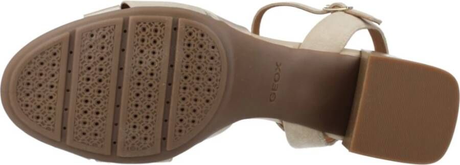 Geox Elegante High Heel Sandalen voor Vrouwen Beige Dames