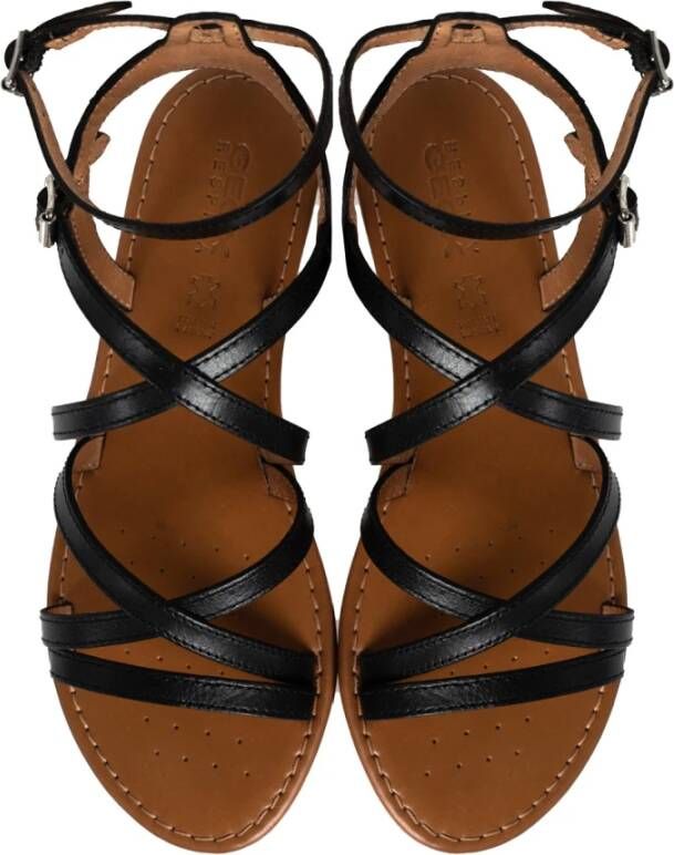 Geox Elegante Sandalen met Ronde Neus Black Dames