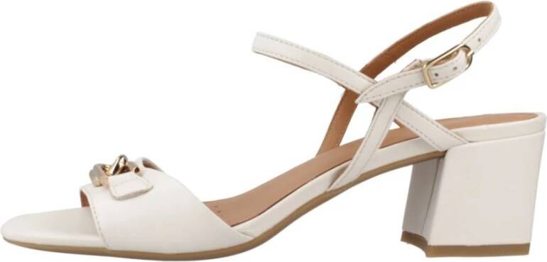 Geox Elegante Sandalen voor Vrouwen White Dames