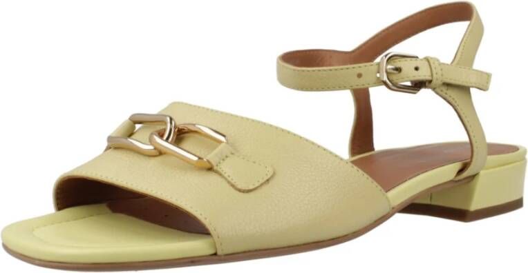 Geox Elegante Zomer Platte Sandalen voor Vrouwen Yellow Dames