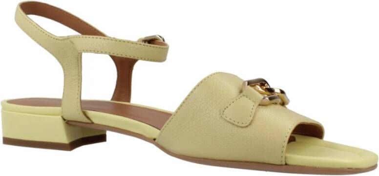 Geox Elegante Zomer Platte Sandalen voor Vrouwen Yellow Dames