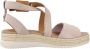 Geox Comfortabele platte sandalen voor vrouwen Beige Dames - Thumbnail 4