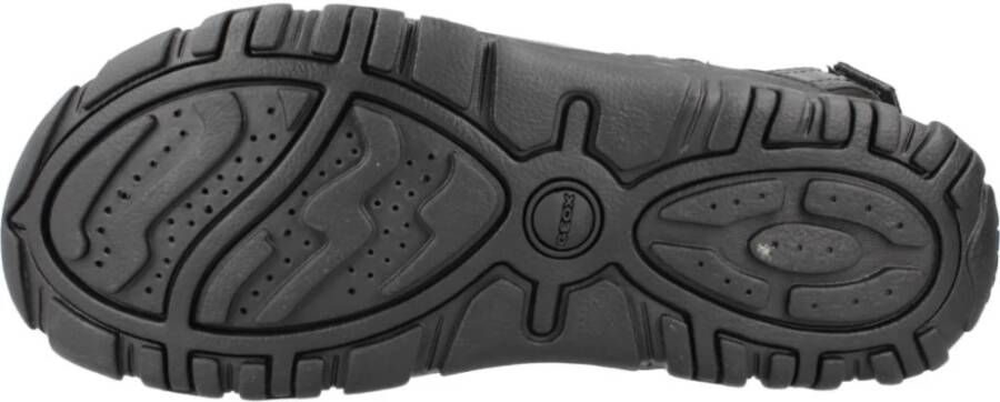 Geox Heren Platte Sandalen voor Casual Gelegenheden Black Heren