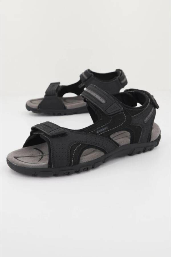 Geox Heren Platte Sandalen Black Heren