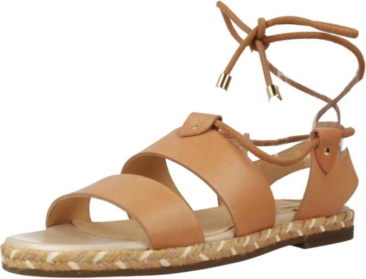 Geox Stijlvolle Platte Sandalen Brown Dames