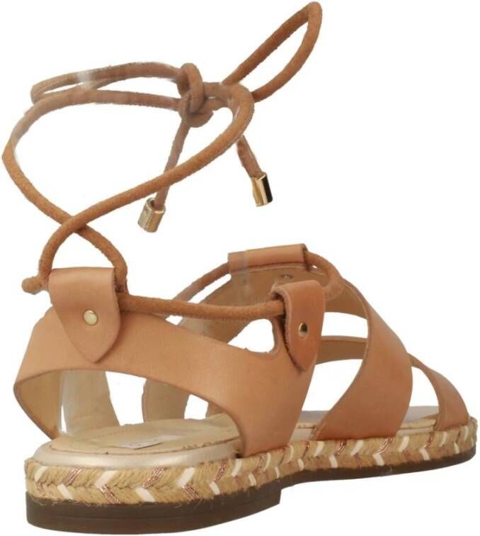 Geox Stijlvolle Platte Sandalen Brown Dames