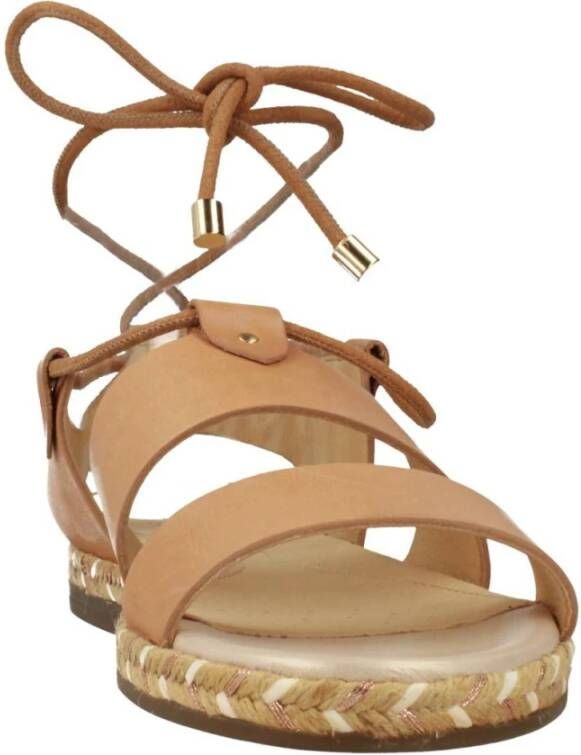 Geox Stijlvolle Platte Sandalen Brown Dames