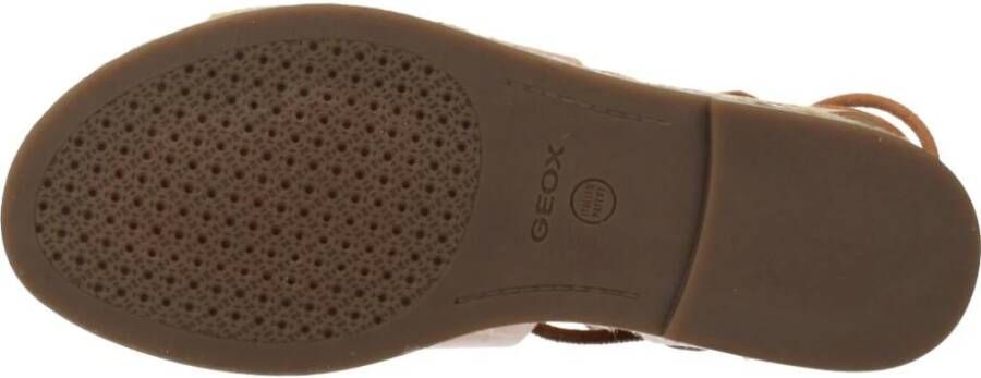 Geox Stijlvolle Platte Sandalen Brown Dames