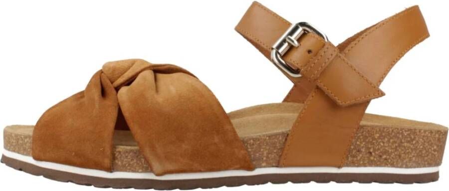 Geox Comfortabele platte sandalen voor vrouwen Brown Dames