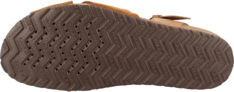 Geox Comfortabele platte sandalen voor vrouwen Brown Dames