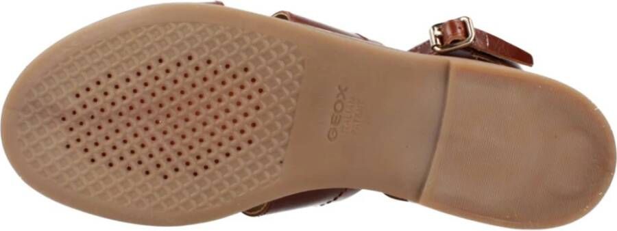 Geox Stijlvolle platte sandalen voor vrouwen Brown Dames