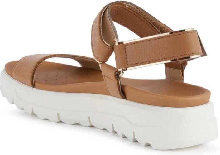 Geox Flat Sandals Brown Dames