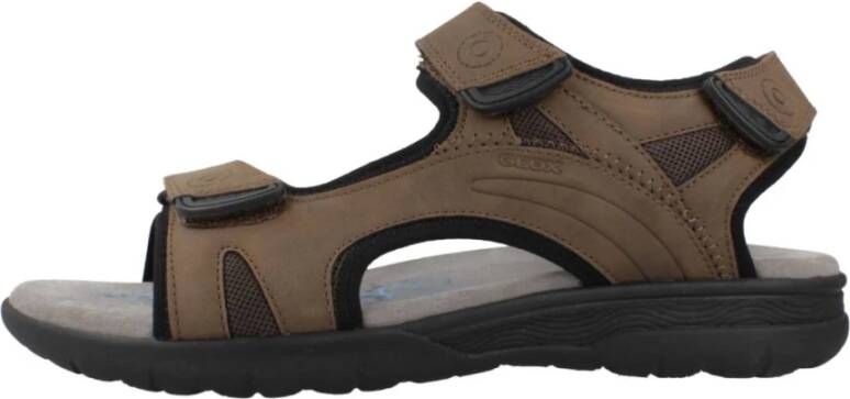 Geox Stijlvolle platte sandalen voor mannen Green Heren