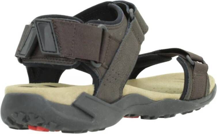 Geox Comfortabele Platte Sandalen voor Mannen Brown Heren