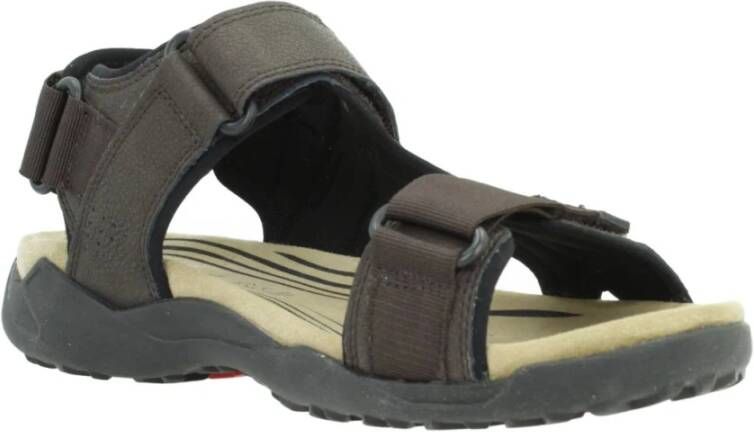 Geox Comfortabele Platte Sandalen voor Mannen Brown Heren