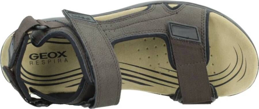 Geox Comfortabele Platte Sandalen voor Mannen Brown Heren