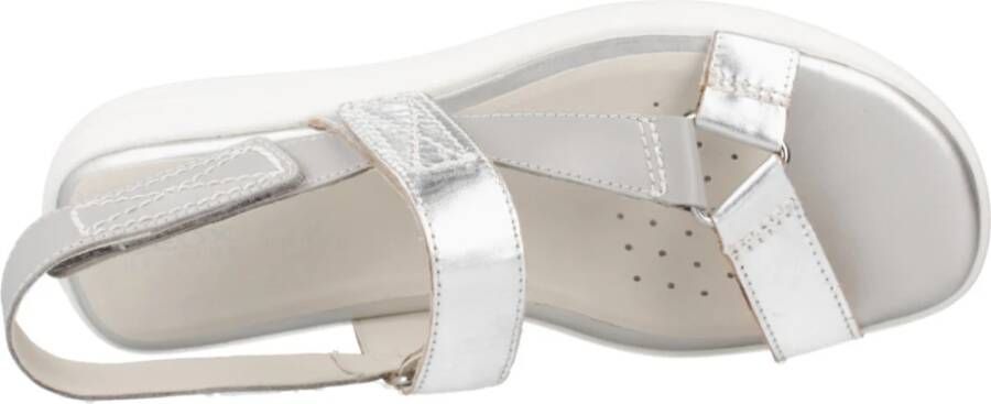 Geox Comfortabele platte sandalen voor vrouwen Gray Dames