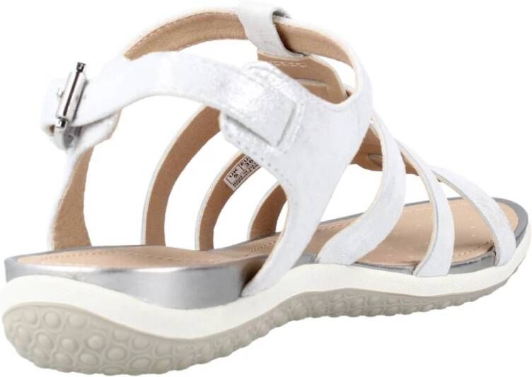 Geox Stijlvolle Platte Sandalen Gray Dames