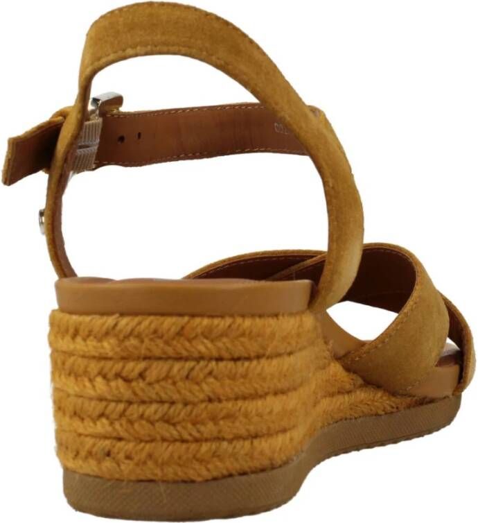 Geox Sleehaksandaaltjes D ISCHIA CORDA met sleehak in raffia-look - Foto 8