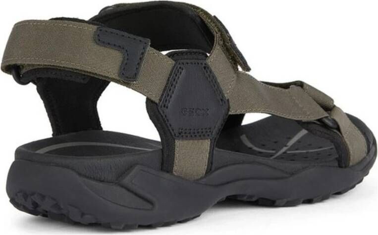 Geox Groene Grip Platte Sandalen voor Mannen Green Heren