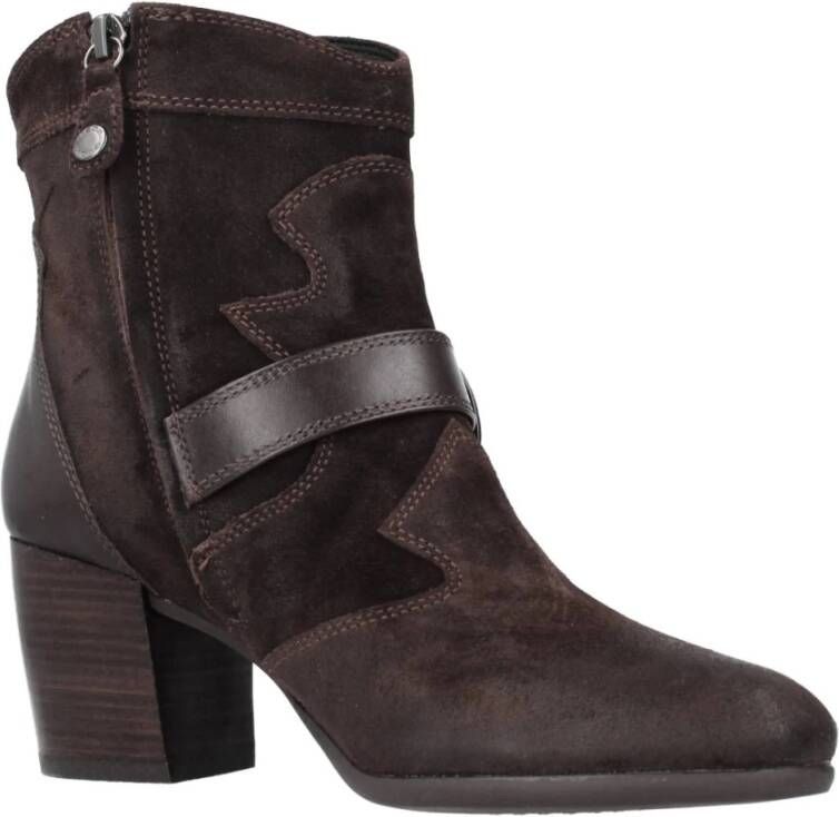 Geox Elegante Enkellaarzen Brown Dames