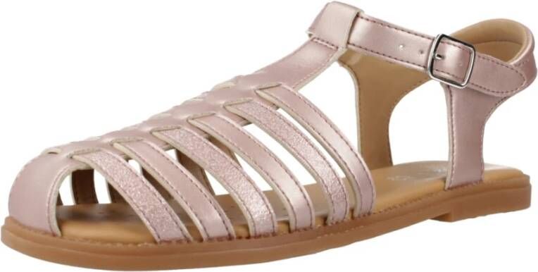 Geox Karly Girl Platte Sandalen Pink Dames