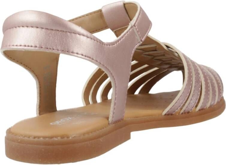 Geox Karly Girl Platte Sandalen Pink Dames