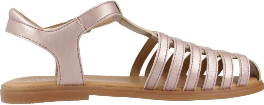 Geox Karly Girl Platte Sandalen Pink Dames