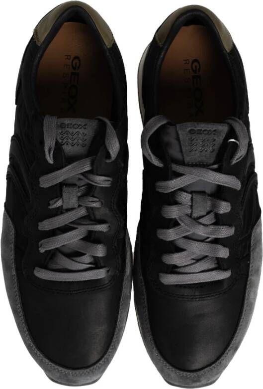 Geox Klassieke Vetersneakers Black Heren