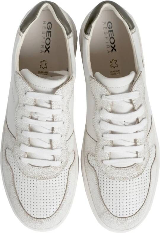 Geox Klassieke Vetersneakers White Heren