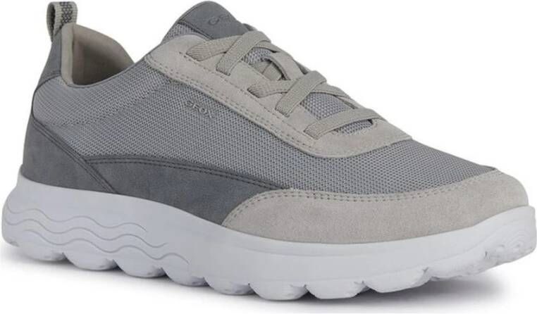 Geox Lichtgrijze Sneakers voor Mannen Gray Heren