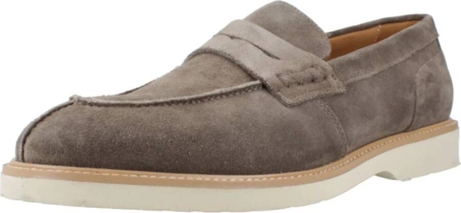 Geox Stijlvolle Comfortabele Loafers voor Mannen Gray Heren