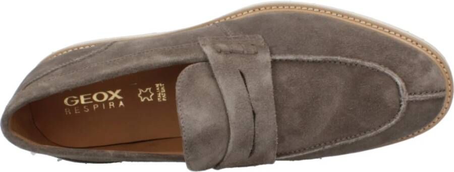 Geox Stijlvolle Comfortabele Loafers voor Mannen Gray Heren