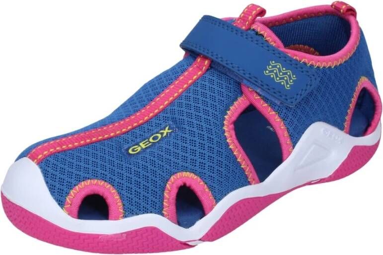 Geox Meisjes Textiel Sandalen met Android Stijl Blue Dames