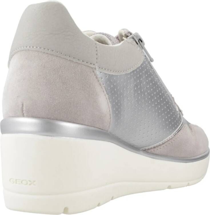 Geox Modieuze Sneakers voor Trendy Stijl Gray Dames