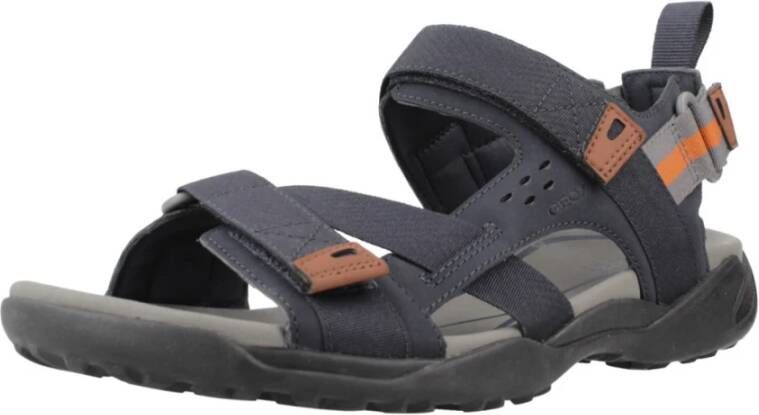 Geox Outdoor Grip Platte Sandalen Blue Heren