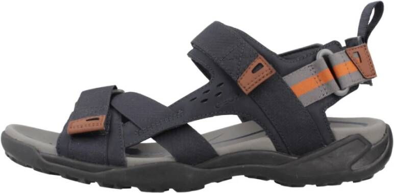 Geox Outdoor Grip Platte Sandalen Blue Heren