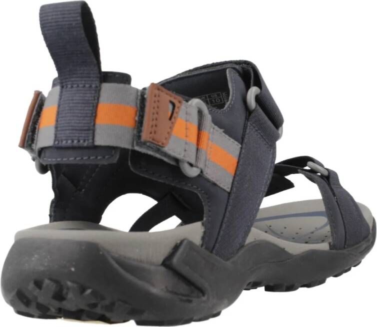 Geox Outdoor Grip Platte Sandalen Blue Heren