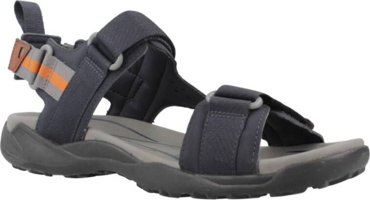 Geox Outdoor Grip Platte Sandalen Blue Heren