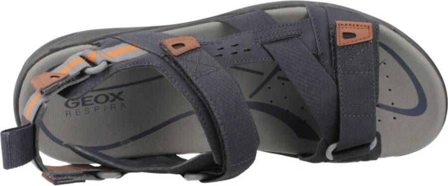 Geox Outdoor Grip Platte Sandalen Blue Heren