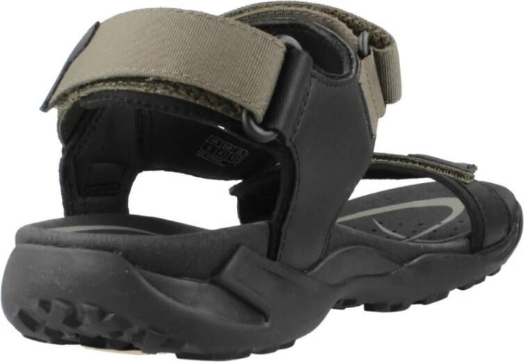 Geox Outdoor Grip Platte Sandalen Green Heren