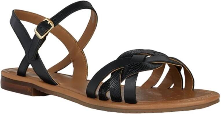 Geox Platte Sandalen Black Dames