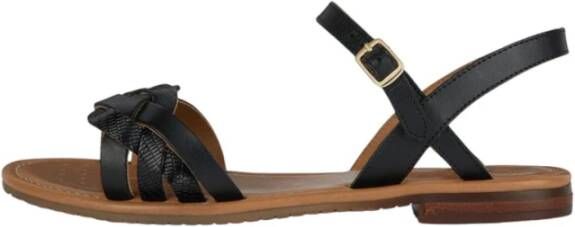 Geox Platte Sandalen Black Dames