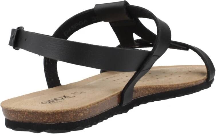 Geox Platte sandalen voor vrouwen Black Dames