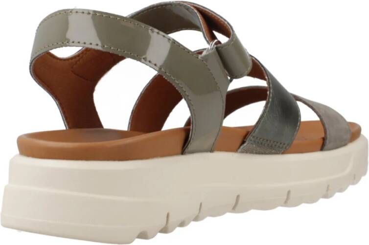 Geox Platte Sandalen voor Vrouwen Green Dames