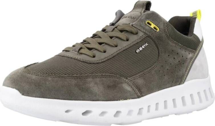 Geox Stijlvolle Outstream Sneakers voor Mannen Green Heren