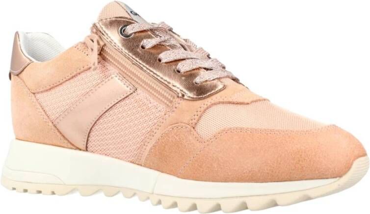 Geox Stijlvolle Casual Sneakers voor Vrouwen Orange Dames